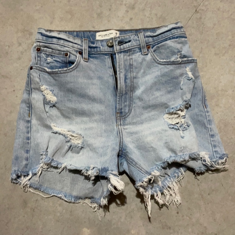 COPY - Light Wash High Rise Jean Shorts
